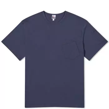 Футболка Sunspel X Nigel Cabourn Pocket T-Shirt, темно-синий