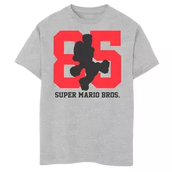 Футболка Super Mario 85 Mario Silhouette с рисунком для мальчиков 8–20 лет Licensed Character