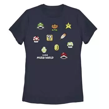 Футболка Super Mario 8-Bit Items для юниоров Licensed Character