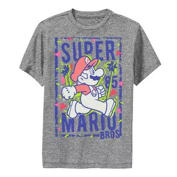 Футболка Super Mario Bros 85 с графическим рисунком в стиле ретро для мальчиков 8–20 лет Licensed Character