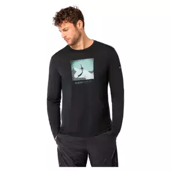 Футболка Super.natural Almost Done long sleeve, черный