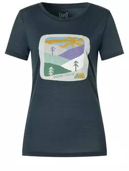 Футболка super.natural Merino, синий
