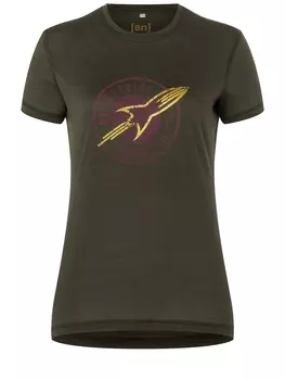 Футболка super.natural Merino, зеленый