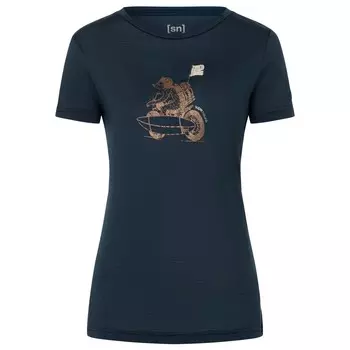 Футболка Super.Natural Supermotor Bear Tee, цвет Blueberry/Copper/Semolina