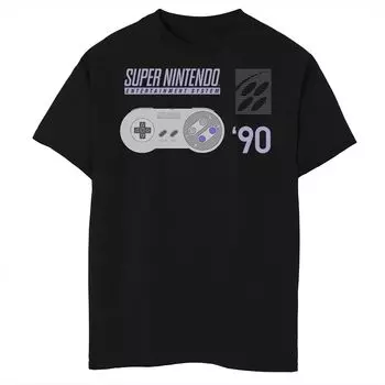 Футболка Super Nintendo Controller 90 для мальчиков 8–20 лет Licensed Character, черный