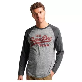 Футболка Superdry Athletic Vintage Logo Raglan, серый