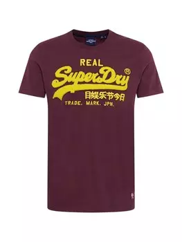 Футболка Superdry Chenille, вишнево-красный