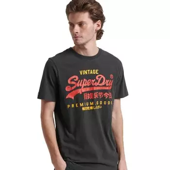 Футболка Superdry Classic Vintage Logo Heritage, серый