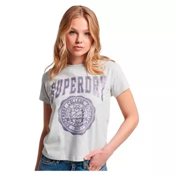 Футболка Superdry College Scripted Graphic, серый