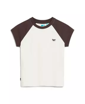 Футболка Superdry, цвет Brown/White