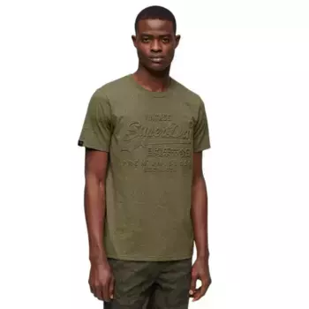 Футболка Superdry Embossed Vl Graphic, зеленый