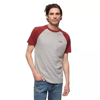 Футболка Superdry Essential Logo Baseball Short Sleeve Round Neck, красный