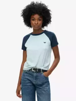 Футболка Superdry Essential Logo Retro, цвет skyblue/richest navy