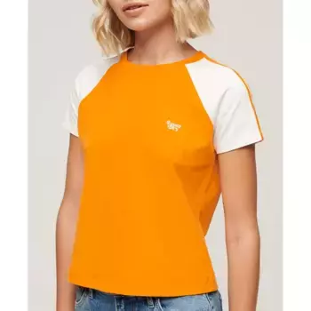 Футболка Superdry Essential Logo Slub Retro, оранжевый