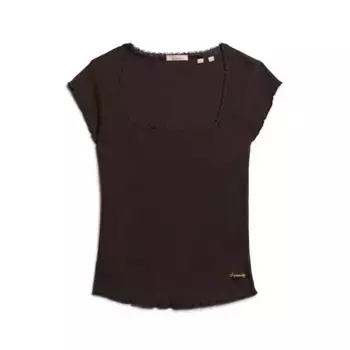 Футболка Superdry Essential Square Neck Sleeveless, коричневый