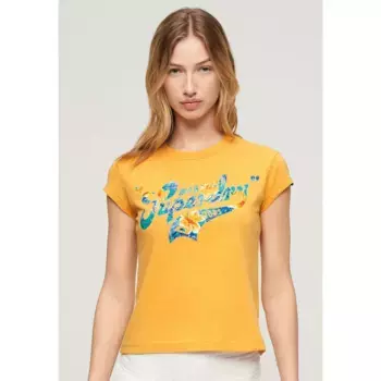 Футболка Superdry Floral Scripted, желтый