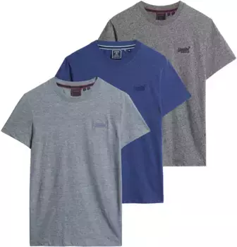 Футболка Superdry "ФУТБОЛКА ESSENTIAL TRIPLE PACK", цвет Brblumrl/Crkblugg/Krstbkmgagrt