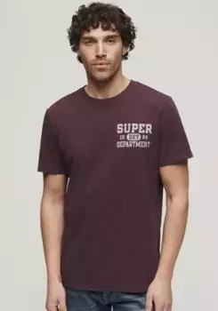 Футболка Superdry "ФУТБОЛКА С ГРАФИКОЙ АТЛЕТИЧЕСКОГО КОЛЛЕДЖА", фиолетовый