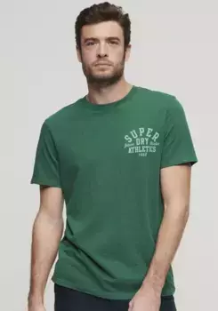 Футболка Superdry "ФУТБОЛКА С ГРАФИКОЙ АТЛЕТИЧЕСКОГО КОЛЛЕДЖА", цвет Dark Forest