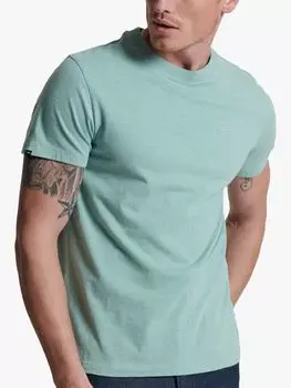 Футболка Superdry из органического хлопка с винтажной вышивкой, цвет Sage Marl