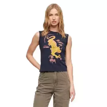 Футболка Superdry Kailash Dragon Slim, синий