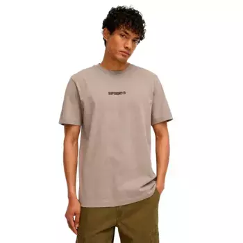 Футболка Superdry Micro Logo Graphic Loose, бежевый