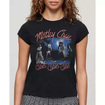 Футболка Superdry Motley Crue Cap Band, черный