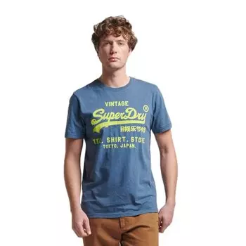 Футболка Superdry Neon Vintage Logo Short Sleeve Round Neck, синий