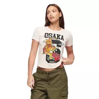 Футболка Superdry Osaka 6 Narrative 90S, бежевый