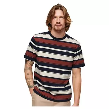 Футболка Superdry Relaxed Fit Stripe Short Sleeve Round Neck, разноцветный