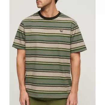 Футболка Superdry Relaxed Fit Stripe, зеленый
