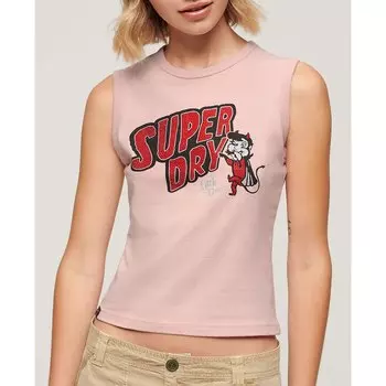 Футболка Superdry Retro Embellished , розовый