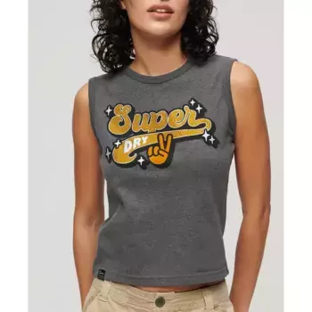 Футболка Superdry Retro Embellished, серый