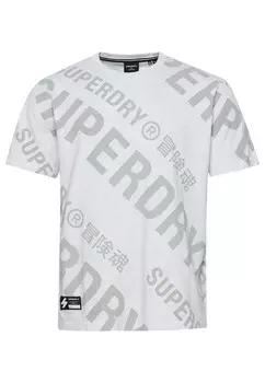 Футболка Superdry, серый/светло-серый
