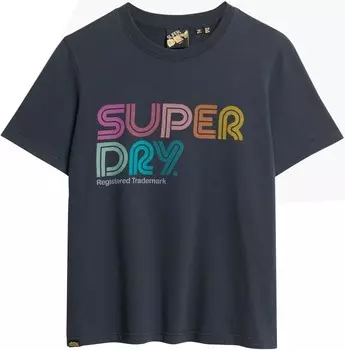 Футболка Superdry Shirt, цвет navy/aqua