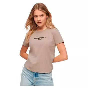 Футболка Superdry Sport Luxe Graphic Fitted, бежевый