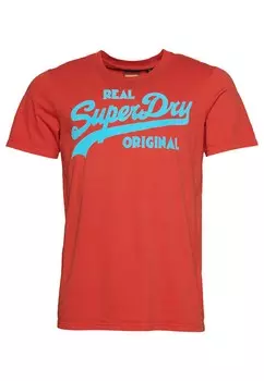 Футболка Superdry, светло-красный