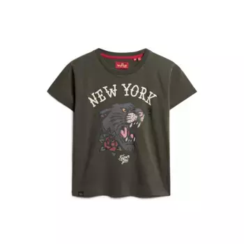 Футболка Superdry Tatto Graphic 90S, зеленый