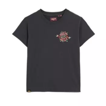 Футболка Superdry Tattoo Rhinestone Fitted, серый