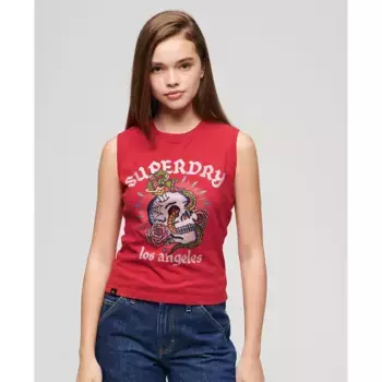Футболка Superdry Tattoo Rhinestone, красный