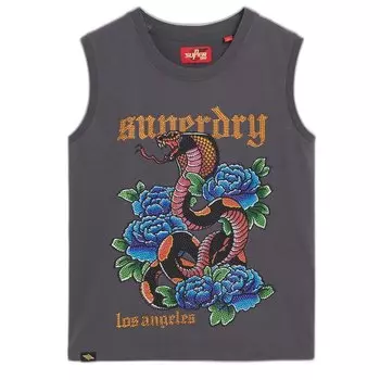 Футболка Superdry Tattoo Rhinestone Tank , Разноцветный