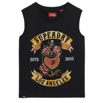 Футболка Superdry Tattoo Rhinestone Tank , Разноцветный