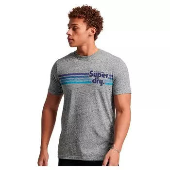 Футболка Superdry Terrain Striped Logo, серый
