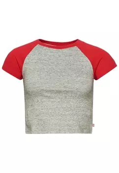 Футболка Superdry TINY BASEBALL, пятнистый серый