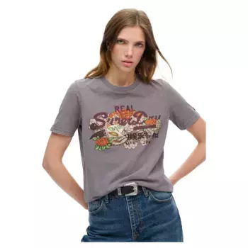 Футболка Superdry Tokyo Vl Graphic, серый