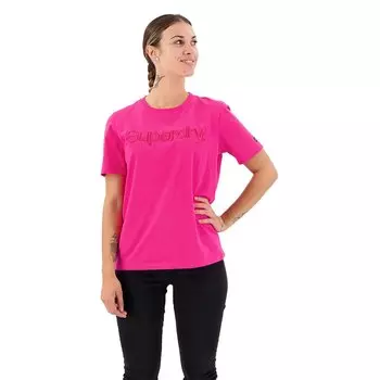 Футболка Superdry Tonal Embroidered Logo Short , розовый