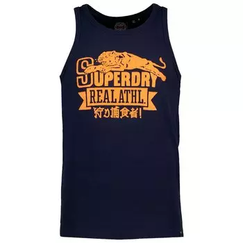Футболка Superdry Track & Field Ath Graphic sleeveless T-shirt, синий