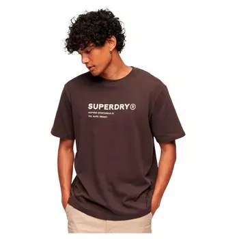 Футболка Superdry Utility Sport Logo Loose, коричневый