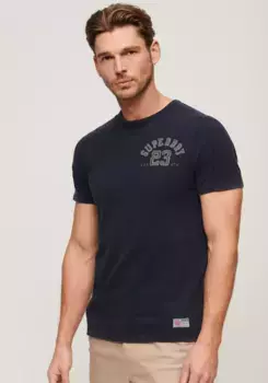 Футболка Superdry "VINTAGE ATHLETIC CHEST S/S ФУТБОЛКА", цвет Rich Navy