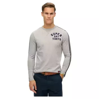 Футболка Superdry Vintage Athletic long sleeve, серый